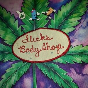 Vintage "Flick's Bodyshop" Embroidered Patch